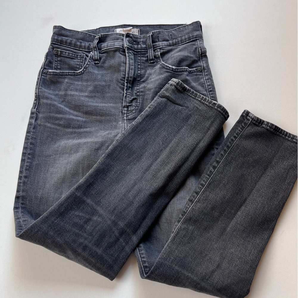 MADEWELL the perfect vintage crop jean in black 26